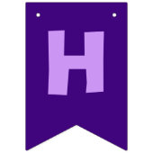 パープルハッピーバースデーレインボーパーティー バンティングフラッグ (第2の旗)