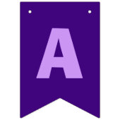 パープルハッピーバースデーレインボーパーティー バンティングフラッグ (第3の旗)