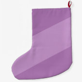パープルハミングバードクレマチスフラワーホリかわいらしデイ ラージクリスマスストッキング (裏面)