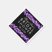 パープルハリウッドグラムエレガントブライダルシャワー スタンダードカクテルナプキン (角)