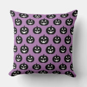 パープルハロウィーンのカボチャのちょうちんパンプキンパターンハロウィーン クッション (正面)