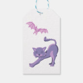 パープルハロウィーンのバースデ感謝していィーパーティー ギフトタグ (裏面)