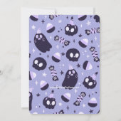 パープルハロウィーンの衣装パーティの招待状 招待状 (裏面)