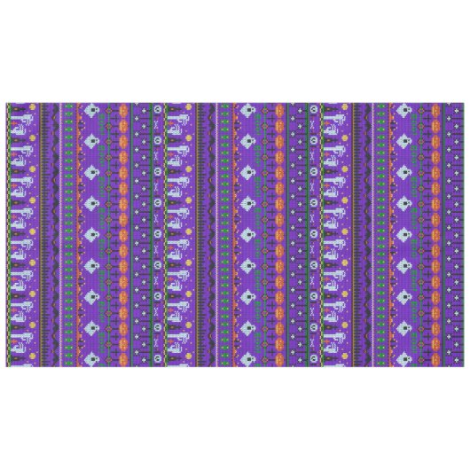 パープルハロウィーンの装飾、ハローウィンパーティ装飾 テーブルクロス (正面(横))