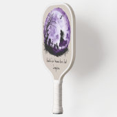 パープルハロウィーンウィッチブラックキャット墓地こうもり ピックルボールラケット (左)