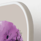 パープルハロウィーンウィッチブラックキャット墓地ムーン ピックルボールラケット (左詳細)