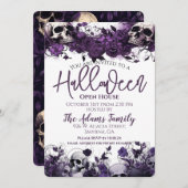 パープルハロウィーンオープンハウスパーティー 招待状 (正面/裏面)