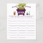 パープルハロウィーンガールベビー名シャワーゲーム (正面)