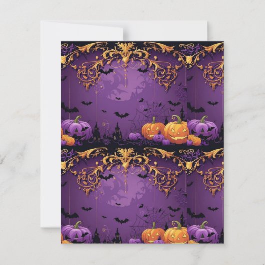 パープルハロウィーンスクラップブック紙 (正面)
