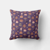 パープルハロウィーンドッグ クッション (裏面)