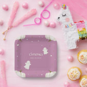 パープルハロウィーンベビーシャワー紙プレート ペーパープレート (パーティー)