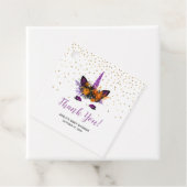 パープルハロウィーンユニコーン赤ちゃんシャワーありがとう フェイバータグ (インサイチュ)