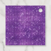 パープルハロウィーンユニコーン赤ちゃんシャワーありがとう フェイバータグ (裏面)