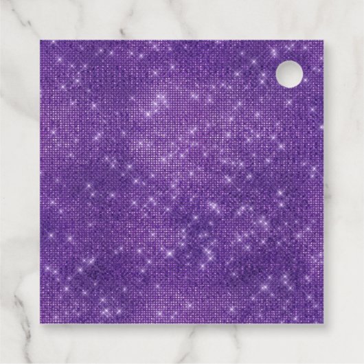 パープルハロウィーンユニコーン赤ちゃんシャワーありがとう フェイバータグ (裏面)