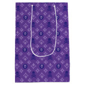 パープルハロウィーンルイヴィトン模様 ミディアムペーパーバッグ (裏面)