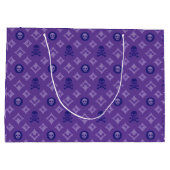 パープルハロウィーンルイヴィトン模様 ラージペーパーバッグ (裏面)