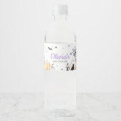 パープルハロウィーン小さなブーブベビーシャワー ペットボトルラベル (正面)