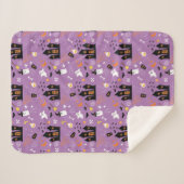 パープルハロウィーン幽霊アンドハ幽霊のよく出るウス シェルパブランケット (正面(横))