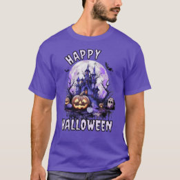 パープルハロウィ不気味ン Tシャツ