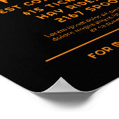 パープルハローウィンパーティブラックパンプキンスイベント ポスター (角)