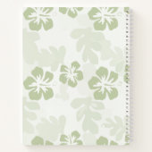 パープルハワイアンハイビスカスフラワーウクレレ ノートブック (裏面)