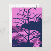 パープルハワイアン海ビーチツリー写真ビュー ポストカード (正面/裏面)