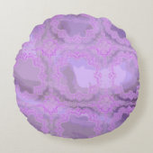 パープルハンカチ抽象芸術ラウンド装飾用クッション ラウンドクッション (正面)