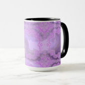 パープルハンカチ抽象芸術リンガーマグ マグカップ (正面右)