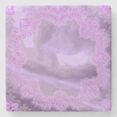 パープルハンカチ抽象芸術大理石コースター ストーンコースター (正面)