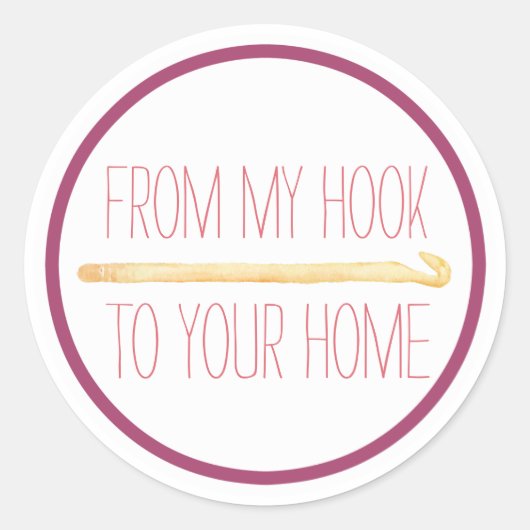 パープルハンドメイドクロシェ ラウンドシール (正面)