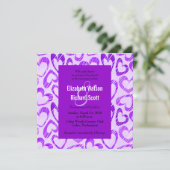 パープルハーツの結婚式招待状 招待状 (スタンド正面)
