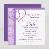 パープルハーツ ウェディングアニバーサリー 招待状 (正面/裏面)