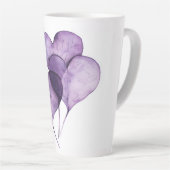 *パープルハートウォーターカラーデジタルアート カフェラテマグ (右アングル)