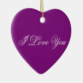パープルハートオーナメント- I Love You セラミックオーナメント (右)