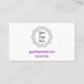 パープルハートガーランド割引カード 名刺 (裏面)