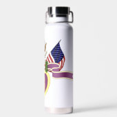 パープルハートトール銅真空絶縁 ウォーターボトル (背面)