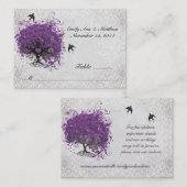 パープルハートリーフツリーテーブルプレースカード プレイスカード (正面/裏面)