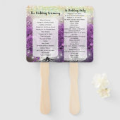 パープルハートリーフツリー結婚式 プログラムファン ハンドファン (正面&裏面)