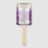 パープルハートリーフツリー結婚式 プログラムファン ハンドファン (裏面)