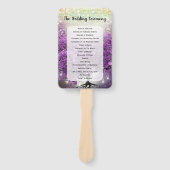 パープルハートリーフツリー結婚式 プログラムファン ハンドファン (正面)