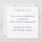 パープルハート柄 招待状 (裏面)