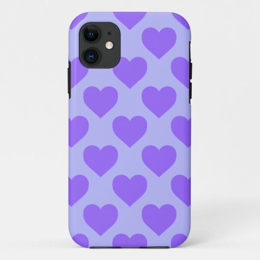 パープルハート柄 Case-Mate iPhoneケース (裏面)