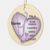 パープルハート気にナース セラミックオーナメント (左)