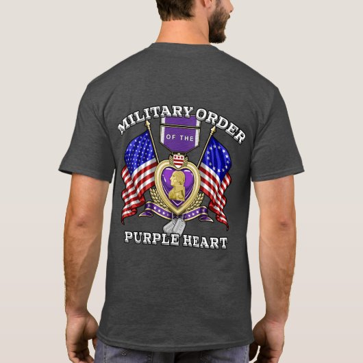 パープルハート章軍事勲章 Tシャツ (裏面)