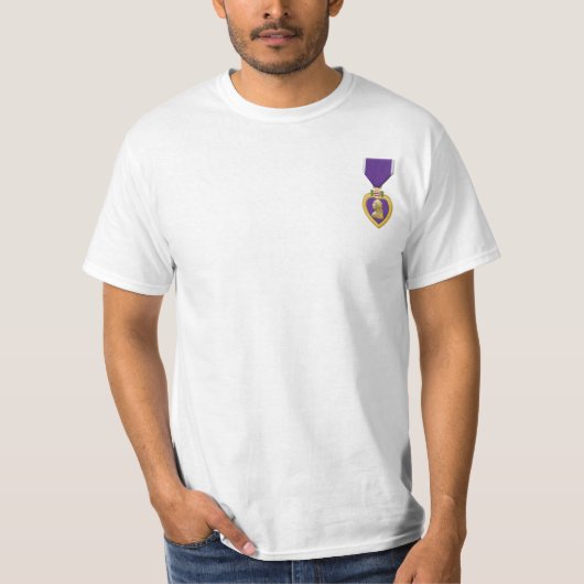 パープルハート米国軍隊賞退役軍人ギフト Tシャツ (正面)
