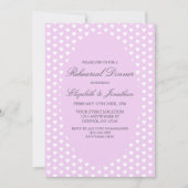 パープルハート結婚のリハーサルディナー 招待状 (正面)