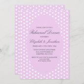 パープルハート結婚のリハーサルディナー 招待状 (正面/裏面)