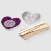 パープルハート結婚式 プログラム ハンドファン (組立なし)