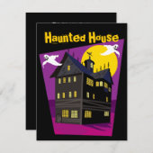 パープルハ幽霊のよく出るウス招待状 招待状 (正面/裏面)