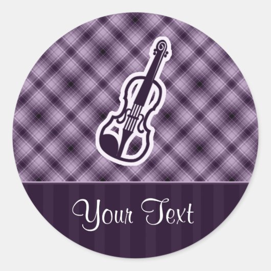 パープルバイオリン ラウンドシール (正面)
